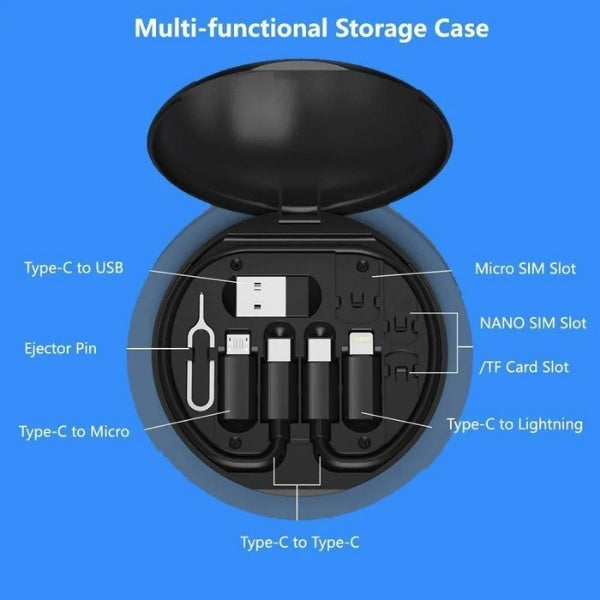 Fast Charging Data Cable Set All in One Compatible with All Devices