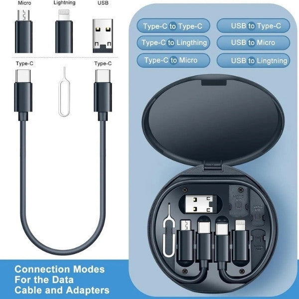 Fast Charging Data Cable Set All in One Compatible with All Devices